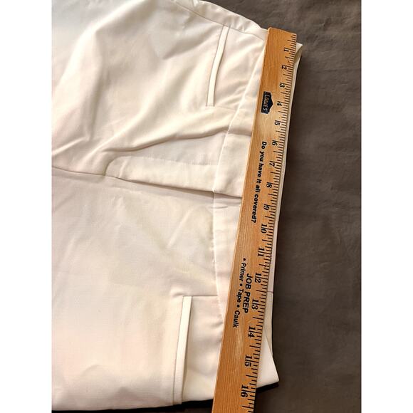 I.N.C. womens size 10 pants white straight leg mid-rise zip fly closure - Picture 4 of 11
